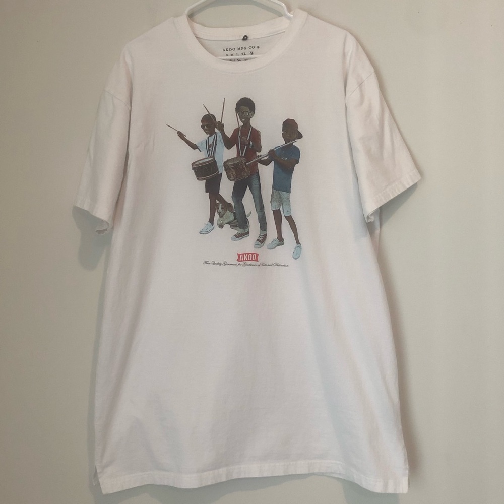 Akoo Drummer Boys 3XL White T-shirt